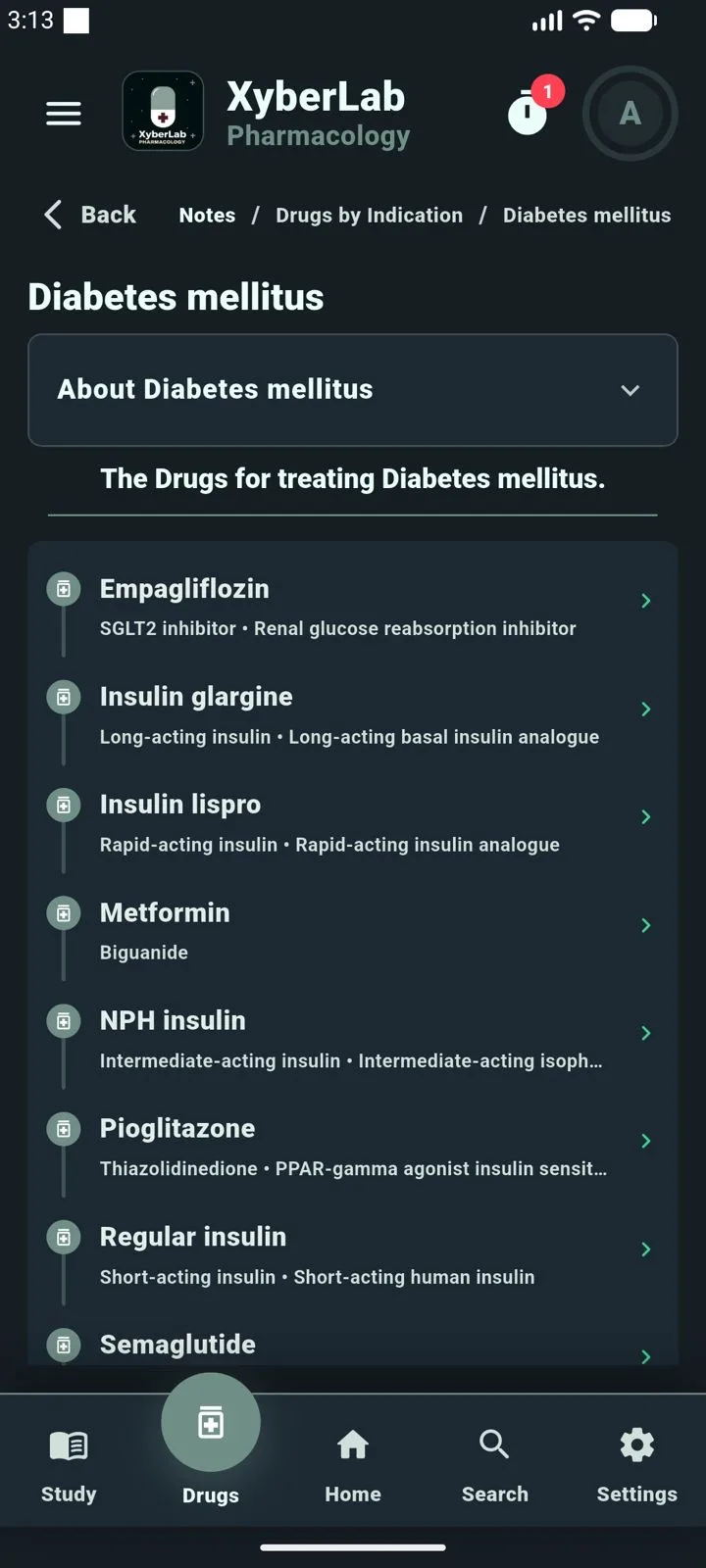 Xyberlab Pharmacalogy screenshot